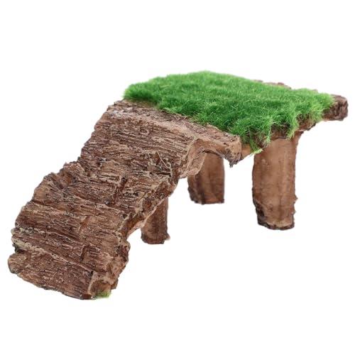 ROMISBABA Witterungsbeständige Resin Schildkrötenplattform mit Realistischer Baumstamm Kratzfestes Terrarium Zubehör Kletter und Sonnenliegefläche für Kleine Reptilien und Aquarien von ROMISBABA