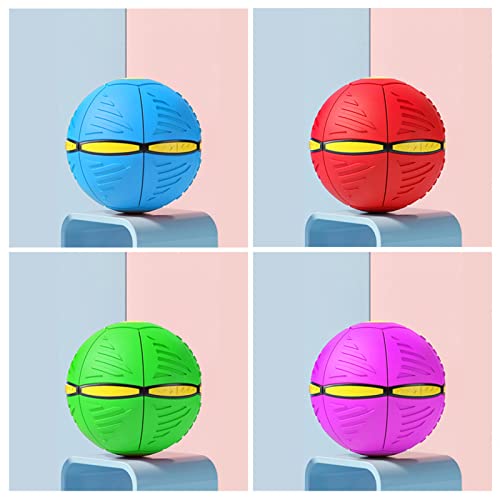 ROMOZ Flat Throw Disc Ball, BäLle FüR Hunde Kreative Dekomprimierung Frisbee Hund, Kreatives Dekompressionsball FüR Den AußEnbereich,4PCS von ROMOZ