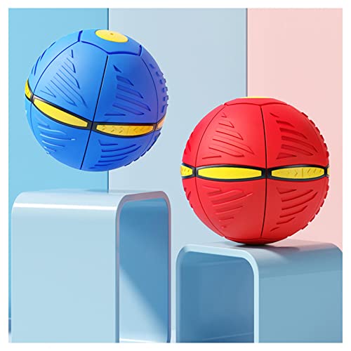 ROMOZ Flat Throw Disc Ball, Frisbeescheibe FüR Hunde Magisch Verformbar Wurfball FüR Hunde, Interaktives Hundespielzeug,2PCS von ROMOZ