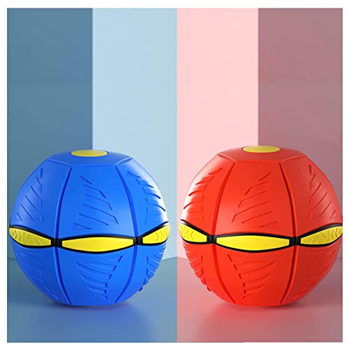 ROMOZ Fliegende Untertasse Ball Hundespielzeug, Fliegender Ball Es Gibt Bunte Lichter Hunde Ball, Outdoor Garden Flying Ball Spielzeug,2PCS von ROMOZ