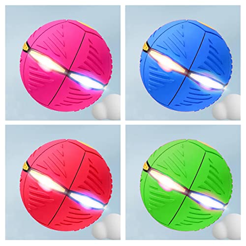 ROMOZ Fliegende Untertasse Ball Hundespielzeug, Welpenspielzeug Kann Wiederholt Trampelt Werden Ball FüR Hunde, Fliegenden Scheibe In Einen Ball Verwandelt,4PCS von ROMOZ