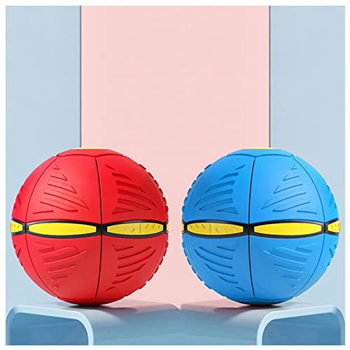 ROMOZ Fliegende Untertasse Ball Hundespielzeug, Wurfball FüR Hunde Kreative Dekomprimierung BäLle FüR Hunde, Outdoor Garden Flying Ball Spielzeug,2PCS von ROMOZ