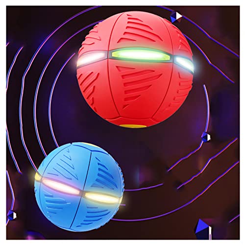 ROMOZ Pet Toy Flying Saucer Ball, Welpenspielzeug Gute FlexibilitäT Hunde Wurfball, Fliegenden Scheibe In Einen Ball Verwandelt,2PCS von ROMOZ