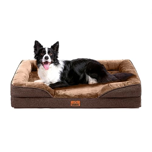 ROMROL XL Hundebett - Premium Orthopädisches Wasserdichtes Hundebett für extra große Hunde - Abnehmbarer Bezug und Reißverschluss - Plüsch Komfort und Unterstützung - Braun XL ROMROL XL Hundebett - Premium Orthopädisches Wasserdichtes Hundebett für extra große Hunde - Abnehmbarer Bezug und Reißverschluss - Plüsch Komfort und Unterstützung - Braun XL von ROMROL