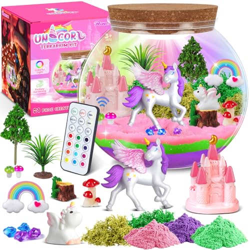 RONSTONE Einhorn Spielzeug Kindertag Geschenk für Mädchen Terrarium-Bastelsets für Kinder Uni corn Geschenke für Mädchen und Jungen ab 4 5 6 7 8 9+ Jahren – DIY Girl' Einhörner Feengarten RONSTONE Einhorn Spielzeug Kindertag Geschenk für Mädchen Terrarium-Bastelsets für Kinder Uni corn Geschenke für Mädchen und Jungen ab 4 5 6 7 8 9+ Jahren – DIY Girl' Einhörner Feengarten von RONSTONE