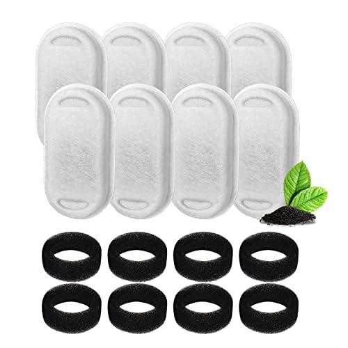 VMINOG Filter Katzenbrunnen 8+8 Stück Trinkbrunnen Katzen Ersatzfilter,Ersatzfilter Katzenbrunnen,Dreifach Filterung Mit Aktivkohle Kohlefilter Und Schaumfilter,Für 3.2l Katzen Trinkbrunnen VMINOG Filter Katzenbrunnen 8+8 Stück Trinkbrunnen Katzen Ersatzfilter,Ersatzfilter Katzenbrunnen,Dreifach Filterung Mit Aktivkohle Kohlefilter Und Schaumfilter,Für 3.2l Katzen Trinkbrunnen von VMINOG