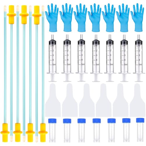 ROPUKEY 10-teiliges Zuchtset für künstliche Befruchtung, Hundezucht-Set, Besamungs-Set für Hunde, Hundezuchtzubehör für kleine Rassen (20 cm) von ROPUKEY
