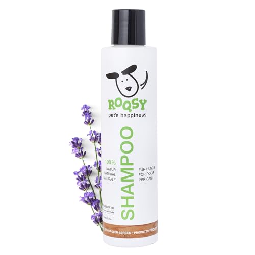 ROQSY Natur-Hundeshampoo 200ml – Vegan, Bio & Sanft – Perfekt für Welpen, kleine & empfindliche Hunde – Gegen Juckreiz & Geruch, für glänzendes, gesundes Fell, auch weißes Fell von ROQSY