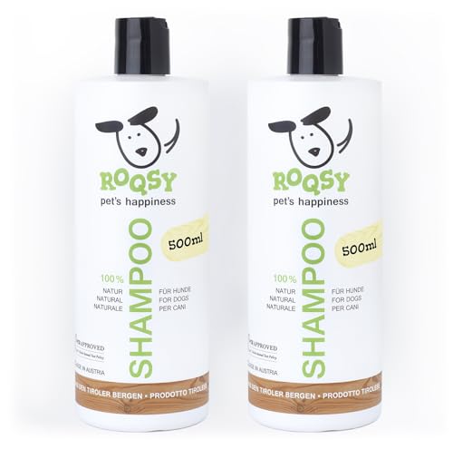 ROQSY Natur-Hundeshampoo 1000ml / 1l – Vegan, Bio – Hundeshampoo für große Hunde, Langhaar, Sensible Haut, gegen Juckreiz & Geruch – auch gut für weißes Fell ROQSY Natur-Hundeshampoo 1000ml / 1l – Vegan, Bio – Hundeshampoo für große Hunde, Langhaar, Sensible Haut, gegen Juckreiz & Geruch – auch gut für weißes Fell von ROQSY