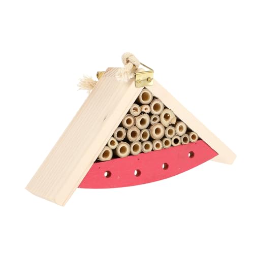 RORPOIR 1Stück Insektenhaus Aus Holz Für Bienen Und Insekten Natürliches Element Für Garten Zu Befestigen Mit Hängeseil Aus Robustem Kiefernholz Fördert Die Gartenökologie von RORPOIR