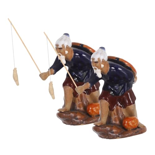 RORPOIR 2stücke Mini-fischerstatue Keramik Feengartenfigur Mikro-landschaftsornament Vintage Sitzende Angelskulptur Asiatische Zen-Dekoration Fischerfiguren RORPOIR 2stücke Mini-fischerstatue Keramik Feengartenfigur Mikro-landschaftsornament Vintage Sitzende Angelskulptur Asiatische Zen-Dekoration Fischerfiguren von RORPOIR