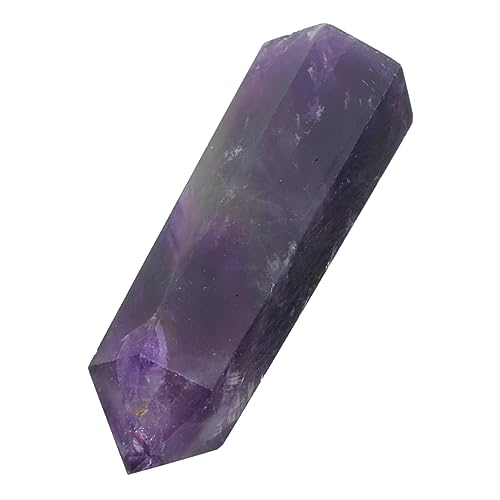 RORPOIR Polierte Kristalle Sechseckiger Stein Kristalledelsteine Taschenkristalle Haussteindekoration Zarter Stein Natürliche Chakra-Steine Naturstein Büro Amethyst Geschenk Kristallsäule von RORPOIR