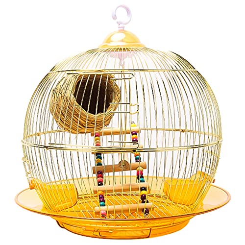 Massiver Edelstahl Vogelkäfig Hängend Papagei Vogelkäfig Rostbeständiger Metallkäfig für Nymphensittiche Sittiche Lovebirds Flugstangen Vogelkäfig (B 15.0) von RORQUSCADE