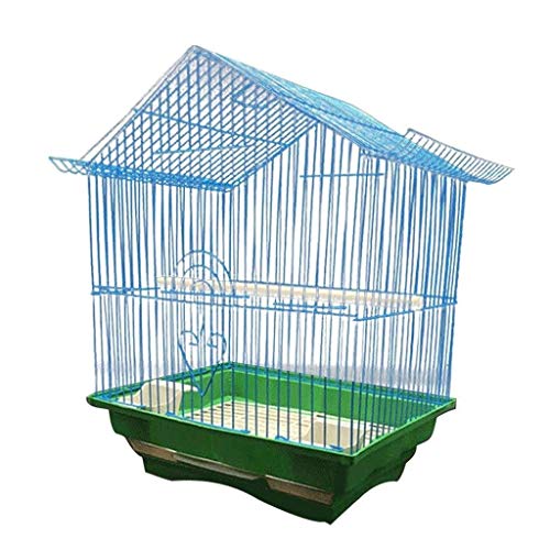 Massiver Eisen-Vogelkäfig mit Tablett, klassischer Metall-Papageien-Akazien-Vogelkäfig mit Nest-Ständer, Blau Massiver Eisen-Vogelkäfig mit Tablett, klassischer Metall-Papageien-Akazien-Vogelkäfig mit Nest-Ständer, Blau von RORQUSCADE