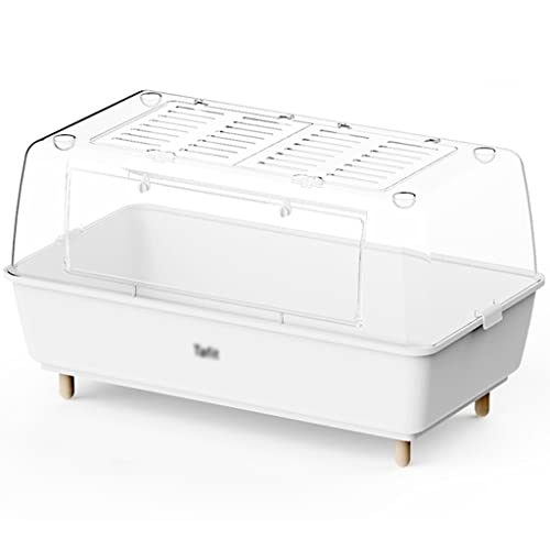 Massiver Großer Hamsterkäfig Acryl Mäusehaus Kristallklar Basic Käfig Kleintier-Lebensraum mit Holzständer Tier-Lebensraum (Weiß) von RORQUSCADE