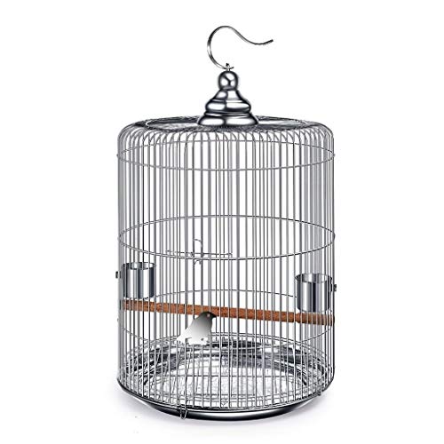 Massiver Indoor/Outdoor Voliere Metall Edelstahl Runder Käfig Papagei Perle Vogelkäfig Kreativer Runder Kanarienvogelkäfig Vogelkäfig Vogelkäfig Sittichkäfig (OneColor 13.0) von RORQUSCADE