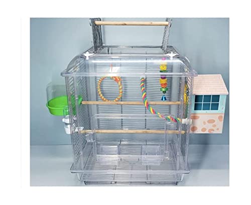 RORQUSCADE Massiver Acryl Vogelkäfig Haustierprodukte Flugkäfig Kleine Vogelzucht Vogelkäfige Durchsichtige Vogelhaus-Transportbox für mehrere kleine Vögel (C) von RORQUSCADE