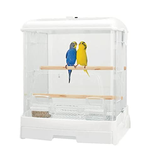 RORQUSCADE Massiver großer Vogelkäfig Acryl Flugkäfig Quadratische Vogelkäfige Kleine und Mittlere Vögel Vogelträger für Reisen Zuhause (Klar Klein) von RORQUSCADE