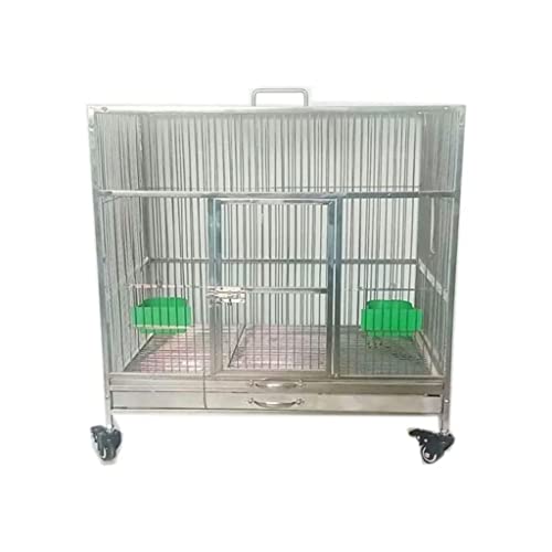 RORQUSCADE Massiver schmiedeeiserner Vogelkäfig Rechteckiger Vogelträger Großer Papageien-Flugkäfig mit Tablett Langlebiger Vogelkäfig für mehrere kleine Vögel (Vogelkäfig XL) von RORQUSCADE