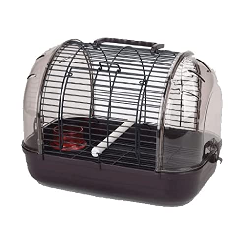 RORQUSCADE Solid Birdcages Clear Bird Cage Portable Pet Bird Travel Cage Creative Bird Carrier Small Durable Bird House Carrier for Balcony (Brown Small) von RORQUSCADE