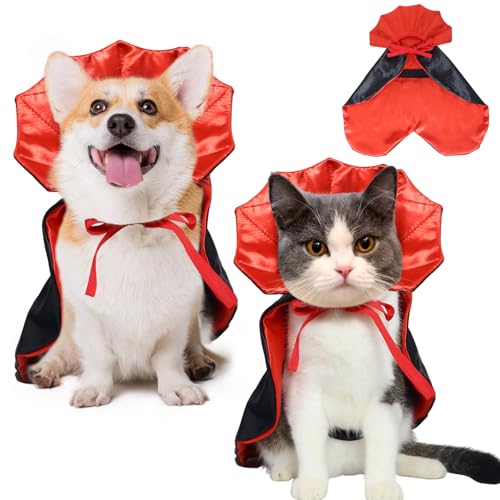 ROSAUI Hundekostüm Halloween Katzenkostüm Hund Katze Kostüme Vampir Umhang für Kleine Mittlere Große Hunde ROSAUI Hundekostüm Halloween Katzenkostüm Hund Katze Kostüme Vampir Umhang für Kleine Mittlere Große Hunde von ROSAUI
