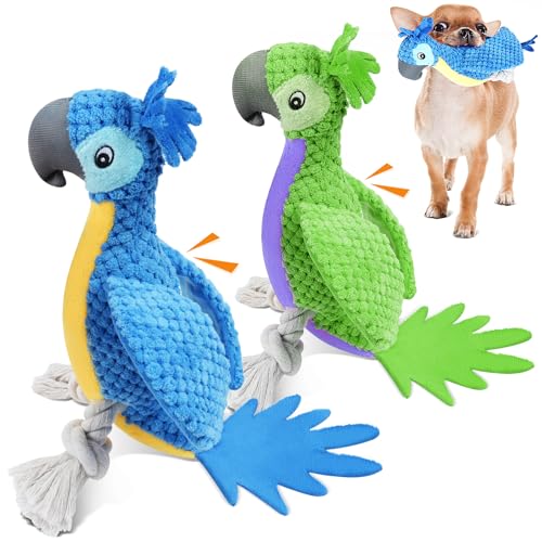 ROSAUI Hundespielzeug für Welpen Hunde,2 Stück Kuscheltier für große Hunde, Interaktives Hundespielzeug Quietschend,Plüschspielzeug für kleine Hundegeschenke von ROSAUI