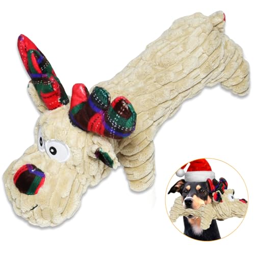 ROSAUI Hundespielzeug Weihnachten, Quietschend Spielzeug für Große Mittlere Kleine Hunde. Geschenke für Hunde, Kuscheltier Rentiere, Hunde ROSAUI Hundespielzeug Weihnachten, Quietschend Spielzeug für Große Mittlere Kleine Hunde. Geschenke für Hunde, Kuscheltier Rentiere, Hunde von ROSAUI