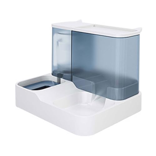 Futterautomat Automatischer Futterspender Compatible with Haustiere, integriertes Trinkwasser- und Futtergerät, Compatible with Katzen und Hunde Haustier futterautomat(Bleu) von ROSEEONNE