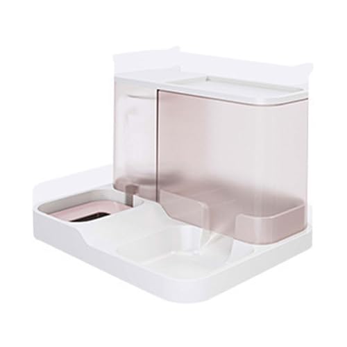 Futterautomat Automatischer Futterspender Compatible with Haustiere, integriertes Trinkwasser- und Futtergerät, Compatible with Katzen und Hunde Haustier futterautomat(Rose) von ROSEEONNE