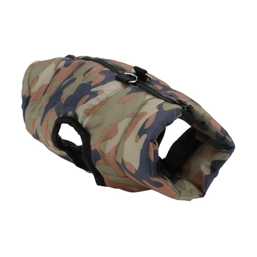 ROSENICE Hundemantel Winterjacke Regenmantel Hund Hundebekleidung Hundejacke Warm Wintermantel gepolstert - Größe M (Camouflage) von rosenice