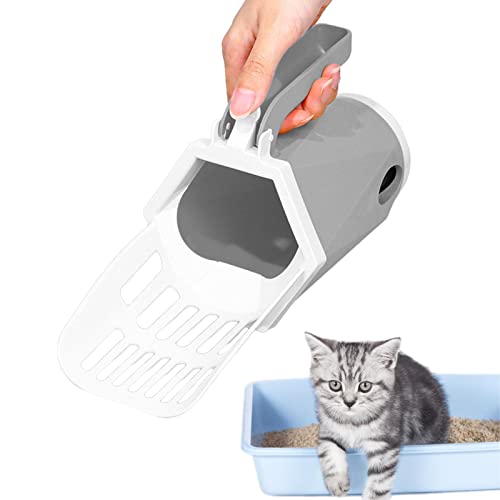 ROSSEV Integrierte Katzenstreuschaufel – Scooper für Katzenstreu mit großer Kapazität mit Abfallbehälter, abnehmbarer Streuschaufel, Schaufel für Katzenstreu von ROSSEV