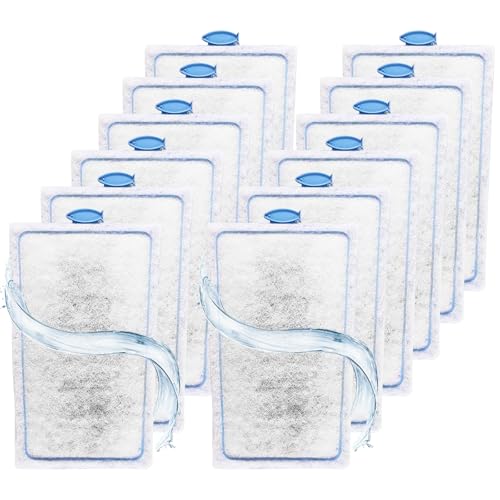 ROSYLEVE 12 Stück Aquarium Filterkartusche für Tetra EasyCrystal Filter Pack 250/300, Filterpads für Tetra EasyCrystal Innenfilter, Ersatz Filterpads mit Aktivkohle und Zeolithe von ROSYLEVE