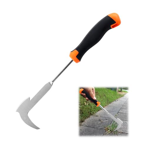 ROSYLEVE Unkrautstecher 34 cm, Manueller Unkrautstecher aus Edelstahl zum Entfernen von Moos und Unkraut in Pflastersteinfugen,Fugenkratzer Mit Stiel Gartengeräte(Orange) ROSYLEVE Unkrautstecher 34 cm, Manueller Unkrautstecher aus Edelstahl zum Entfernen von Moos und Unkraut in Pflastersteinfugen,Fugenkratzer Mit Stiel Gartengeräte(Orange) von ROSYLEVE