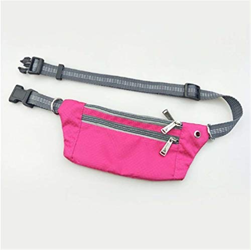 Seil Hunde Leine Taille Tasche wasserdichte Hände Frei Multi-Funktions-Hund Gürtel Laufen Artikel Justierbare Taille Hundeleinen (Color : Rose Pink) von ROTAKUMA
