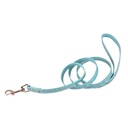 Seil Qualitäts-Leder Hunde Haustiere Leads Und Leine (Color : Crocodile Blue, Size : M) von ROTAKUMA