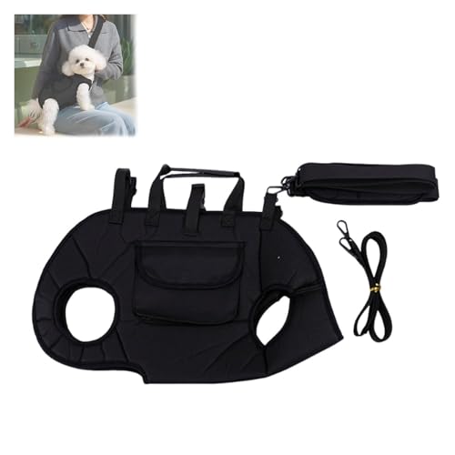 Ganzkörper-Hebegeschirr for Hunde Mit Vorderbeinstütze, Hinterbeinstütze Mit Verstellbaren Riemen, Atmungsaktive Tragetasche for Kleine/mittelgroße/große Hunde(Noir,S(4-8catty)) von ROUYA