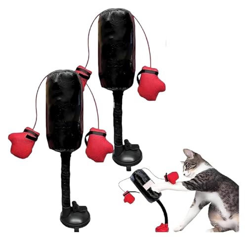 ROUYA Katzen-Boxsack-Spielzeug, Box-Sandsack-Katzenminze-Spielzeug, Entfesseln Sie Die Natur, Interaktives Spielzeug for Hauskatzen, Mini-Box-Boxsäcke(2pcs) von ROUYA