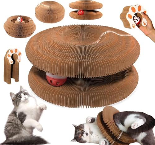 ROUYA Magic Twist Katzenspielzeug, Zusammenklappbares Und Doppelseitiges Design-Kratzpad for Kätzchen, Umweltfreundlicher Karton, Langlebiges Interaktives Spielspielzeug for Kätzchen Im Haus(1pcs) von ROUYA