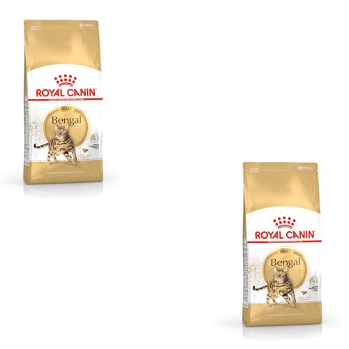Royal Canin Bengal Adult | Doppelpack | 2 x 400 g | Alleinfuttermittel für Katzen | Speziell für ausgewachsene Bengalkatzen | Ab dem 12. Monat | Trockennahrung für Bengal-Katzen von ROYAL CANIN