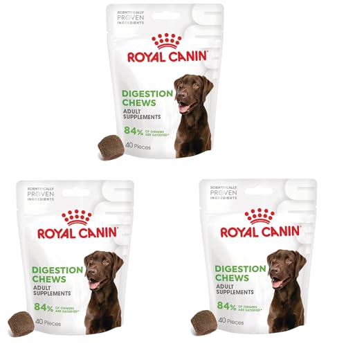 ROYAL CANIN Digestion Chews Adult Supplements | 3er Pack | 3 x 160 g | Ergänzungsfuttermittel für Adulte Hunde | Zur Unterstützung der normalen Verdauung und Darmflora von ROYAL CANIN