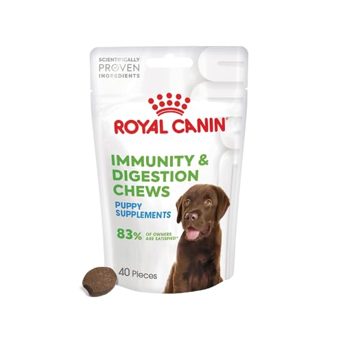 ROYAL CANIN Immunity & Digestion Chews Puppy Supplements | 100 g | Ergänzungsfuttermittel für Welpen | Zur Unterstützung der Verdauung & der natürlichen Abwehrkräfte von ROYAL CANIN