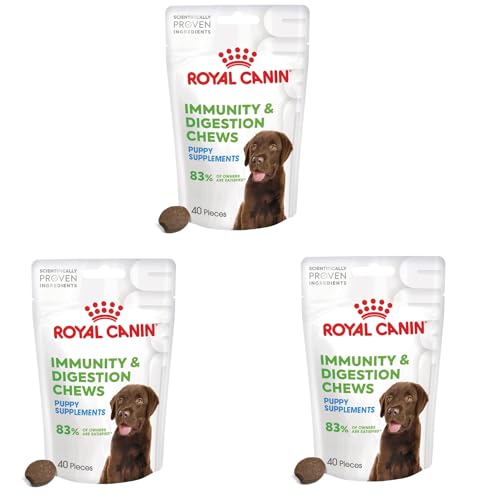 ROYAL CANIN Immunity & Digestion Chews Puppy Supplements | 3er Pack | 3 x 100 g | Ergänzungsfuttermittel für Welpen | Zur Unterstützung der Verdauung & Abwehrkräfte ROYAL CANIN Immunity & Digestion Chews Puppy Supplements | 3er Pack | 3 x 100 g | Ergänzungsfuttermittel für Welpen | Zur Unterstützung der Verdauung & Abwehrkräfte von ROYAL CANIN