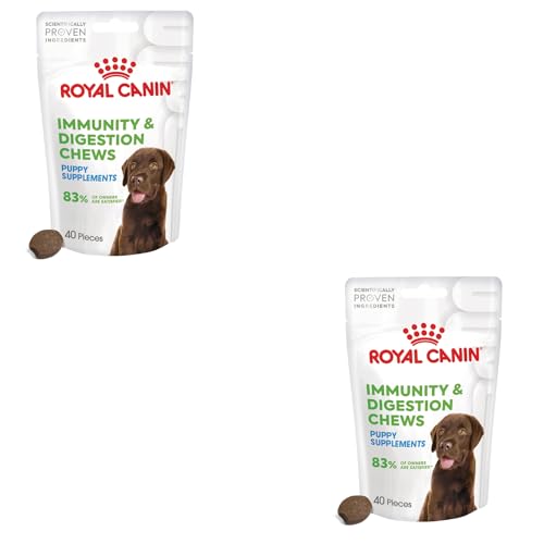 ROYAL CANIN Immunity & Digestion Chews Puppy Supplements | Doppelpack | 2 x 100 g | Ergänzungsfuttermittel für Welpen | Zur Unterstützung der Verdauung & Abwehrkräfte ROYAL CANIN Immunity & Digestion Chews Puppy Supplements | Doppelpack | 2 x 100 g | Ergänzungsfuttermittel für Welpen | Zur Unterstützung der Verdauung & Abwehrkräfte von ROYAL CANIN