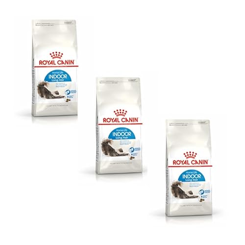 ROYAL CANIN Indoor Longhair Trockenfutter | 3er Pack | 3 x 400 g | Trockenfutter für Wohnungskatzen mit langem Fell | Mit angepasstem Energiegehalt | Verringerter Stuhlgeruch ROYAL CANIN Indoor Longhair Trockenfutter | 3er Pack | 3 x 400 g | Trockenfutter für Wohnungskatzen mit langem Fell | Mit angepasstem Energiegehalt | Verringerter Stuhlgeruch von ROYAL CANIN