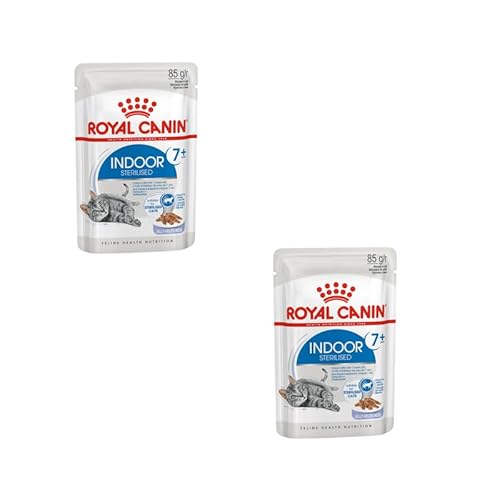 ROYAL CANIN Indoor Sterilised 7+ | Doppelpack | 2 x 12 x 85 g | Alleinfuttermittel für Katzen ab dem 7. Lebensjahr | Für sterilisierte Katzen die im Haus Leben | Häppchen in Gelee ROYAL CANIN Indoor Sterilised 7+ | Doppelpack | 2 x 12 x 85 g | Alleinfuttermittel für Katzen ab dem 7. Lebensjahr | Für sterilisierte Katzen die im Haus Leben | Häppchen in Gelee von ROYAL CANIN