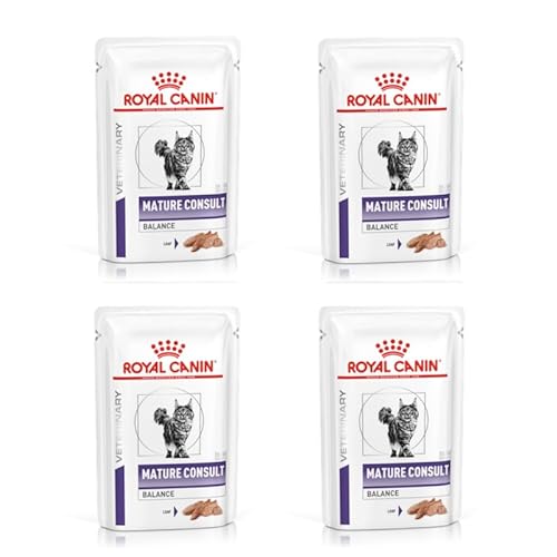 Royal Canin Mature Consult Balance | 4er Pack | 4 x 12 x 85 g | Alleinfuttermittel für Katzen | Für kastrierte ältere Katzen oder mit Neigung zur Gewichtszunahme von ROYAL CANIN