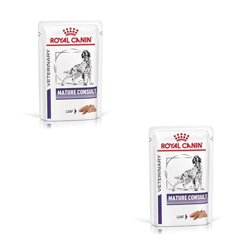 ROYAL CANIN Mature Consult Mousse | Doppelpack | 2 x 12 x 85g | Nassfutter für Hunde | Kann dabei helfen das Wohlbefinden von älteren Hunden zu erhalten | Mousse in Frischebeuteln von ROYAL CANIN