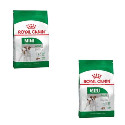 ROYAL CANIN Mini Adult | Doppelpack | 2 x 800 g | Trockennahrung für ausgewachsene kleine Hunde | Kann zur optimalen Versorgung Kleiner Hunderassen eingesetzt Werden | Mit EPA & DHA von ROYAL CANIN