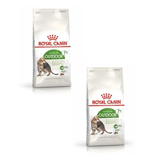 ROYAL CANIN Outdoor 7+ | Doppelpack | 2 x 400 g | Trockennahrung für ältere Katzen mit Freilauf | Kann zur Unterstützung der Nieren- und Harnwegsfunktion beitragen von ROYAL CANIN