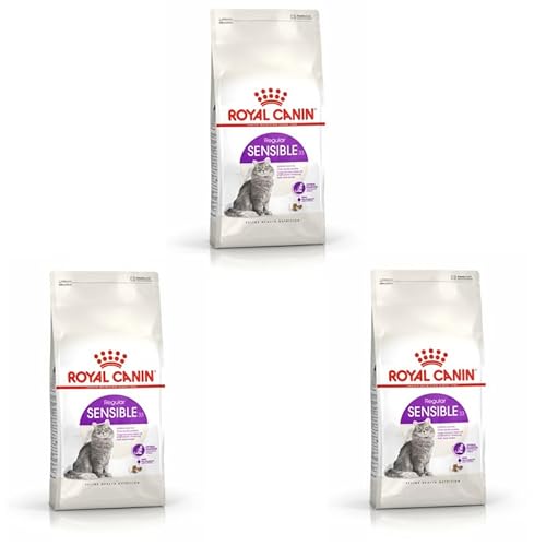 Royal Canin Regular Sensible 33 | 3er Pack | 3 x 400 g | Trockenfutter für ausgewachsene Katzen | Zur Unterstützung der Verdauung | Geeignet für Katzen mit hohem Energiebedarf von ROYAL CANIN
